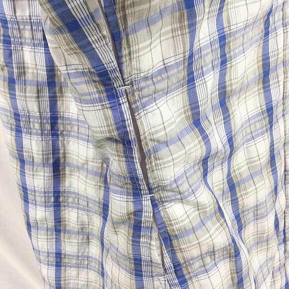 Eddie Bauer Travex Top Womens Size 2XL Plaid Vented Outdoor Short Sleeve Button - Picture 6 of 8